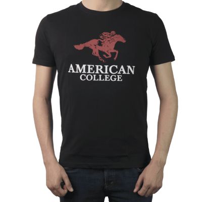 T-SHIRT AMERICAN COLLEGE NOIR